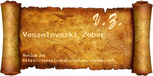 Veszelovszki Zobor névjegykártya